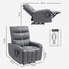 Electric Recliner Armchair with Phone Holder, USB, Reclining Chair, Grey