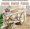 39.4" Console Table, Industrial 4-Tier Entryway Sofa Table with Metal Frame