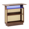 Rattan Bar Table with 3 Stemware Racks & 3-Tier Shelves