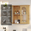 New Bathroom Cabinet With Shelf Wall Mounted For Bathroom wooden color Storage