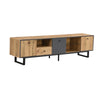 TV Stand 190cm Entertainment Center with 1 Drawer, 3 Compartments, LED Lighting