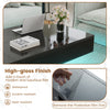 COSTWAY Modern LED Coffee Table High-Gloss Accent Table with 3 Storage Drawers