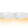 Floating Bedside Table Set of 2 Wall Mounted Nightstand W/ Drawer White
