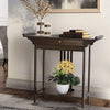 Large Bamboo Wood Console Table Home Office Entrance Desk Corner Dressing Table