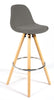 Bar Stools Kitchen Breakfast Chairs Dining Modern Wooden Velvet | Set of 2