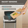 48L Sensor Bin, Stainless Steel Kitchen Bin with Automatic Close