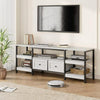1.6M TV Stand w/2 Drawers & Open Storage Shelves,Sturdy Metal Frame,Up to 90" TV