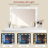 WOLTU Dressing Table w/ Led Lights Mirror 7 Drawers Multi-Socket Makeup Desk