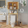 Over-The-Toilet Storage Cabinet Freestanding 4-Tier Bathroom Organizer Shelves