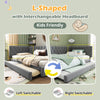 3ft Single Velvet Daybed with Trundle Bed, Upholstered Sofa Bed 90x190cm Grey