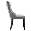 Set of 6 Velvet Dining Chairs High Back Wooden Legs for Home Dining Room Kitchen
