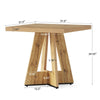 Square Dining Table for 4, 80 x 80 x 75cm Small Kitchen Table with Pedestal Base