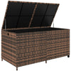 650L Garden Rattan Storage Deck Box Outdoor Patio Wheels Waterproof Zipped Liner