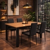 Mondeer Dining Table and Chairs Set 4 for Kitchen Home dining Room 120x80x75cm