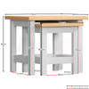 Nest of 2 Tables Side End Square Modern Table Set Living Room Display