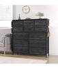 Modern Fabric Chest of Drawers Dresser Storage with Side Pockets & Hooks Bedroom