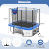 Heavy Duty Recreational Trampoline 10 x 8FT Backyard Trampoline-Blue