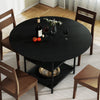 120 CM Round Dining Table Mid-Century Modern Kitchen Table for 4-6
