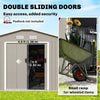 Garden Shed Storage Large Yard Store Sliding Door Metal Roof Tool Box