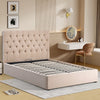 Middleton Fabric Ottoman Storage Double Bed In Stone