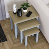 Wooden Nest of Tables 3 Piece Table Set Coffee Side Living Room Furniture