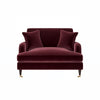 Burgundy Velvet Love Seat - Payton SOF219