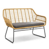 Florence Wicker PE Rattan Garden Outdoor Sofa, Table & Chairs 4 Piece Set