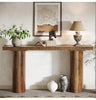 160cm Farmhouse Console Table Narrow Wooden Entryway Sofa Table for Living Room