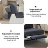 Upholstered Plush Rocking Recliner Accent Reading Chair w/ Footrest Side Pocket