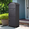 Black Parcel Delivery Box Extra Large Metal Lockable Outdoor Package Drop Box