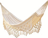 Large Boho Cotton Fringe Double Camping Hammock Bed White 2 Person 200x150cm