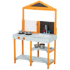 Wooden Mud Kitchen for Kids with Removable Sink, Cookware, Shelves