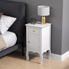 Wooden Bedside Table Sofa Side End Table Nightstand Cabinet with Drawer and Door