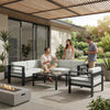 Garden Corner Sofa Set, Garden Furniture Set with Coffee Table