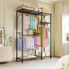 Heavy Duty Clothes Rack,Freestanding Wardrobe with Adjustable Shelve for Bedroom