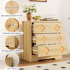 3 Drawer Chest of Drawers MDF Storage Unit Floral Front Crystal Handles Bedroom
