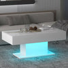 High Gloss Coffee Table with LED Light Living Room Cocktail Sofa Center Table