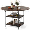 120 CM Round Dining Table Mid-Century Modern Kitchen Table for 4-6