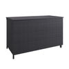 Large Charcoal Rattan Garden Storage Box - 159 x 75cm FTR236
