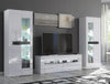 TV Unit White High Gloss &Matt Living Room Set Stand Display Cabinets LED Lights