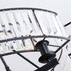 Vintage Round Crystal Chandelier Industrial Ceiling Chandelier Flush Mount Light