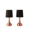 2 x Touch Table Lamps 34cm Dimmer Bedside Lights Living Room Reading Small Lamp
