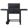 Large Rectangular Adjustable Charcoal BBQ Grill Garden Barbecue Trolley Wheels