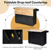 Kitchen Storage Trolley Cart Wheeled Island Shelves Cupboard
