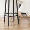Bar Stools Set of 2 with Footrest, Industrial Breakfast Bar Stools, Rustic Brown