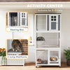 Wooden Cat House, Catio Cat Outdoor Enclosure with Platforms, White