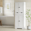 Bathroom Tall Cabinet with Drawer, Adjustable Shelf and Doors, White