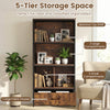 Wooden Open Display Cabinet Industrial Freestanding Bookcase