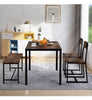 Industrial Space Saving Dining Table and 2 Chiars Bench Set Kitchen Dining Set