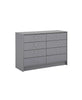 Malibu 4 + 4 Drawer Chest - Grey